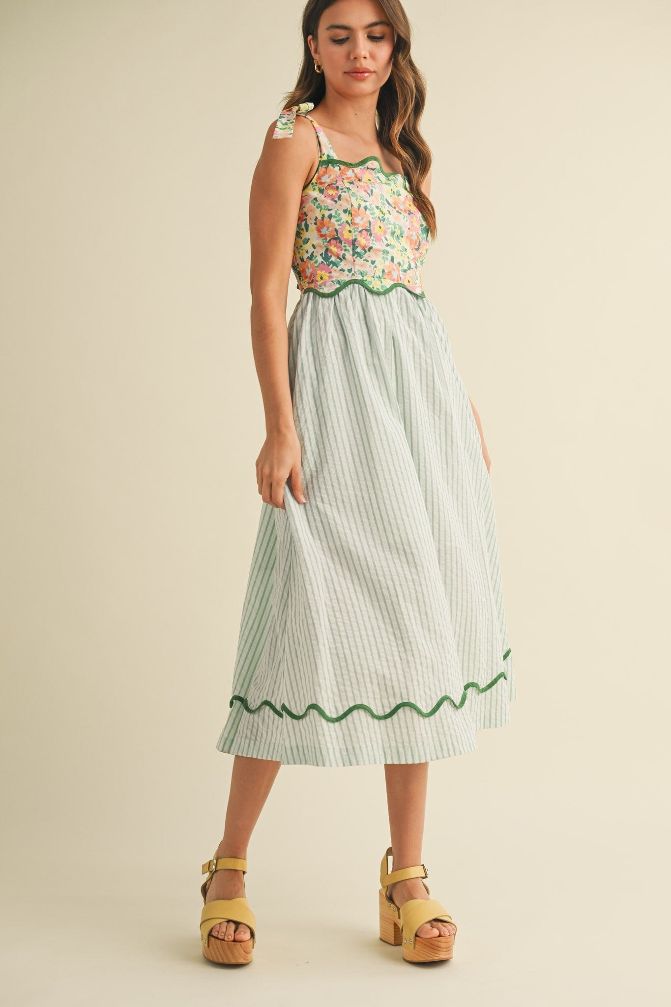 Alli Print Midi Dress