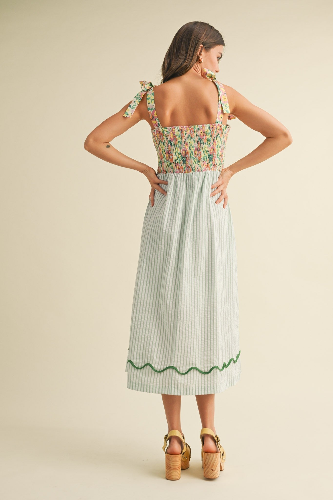 Alli Print Midi Dress