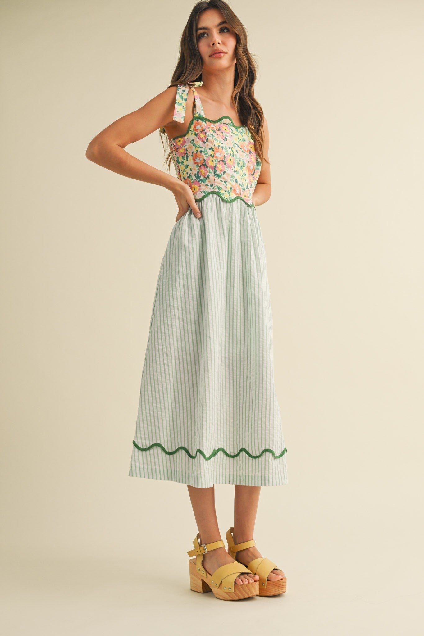 Alli Print Midi Dress