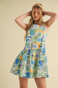 Carrie Coastal Print Dress