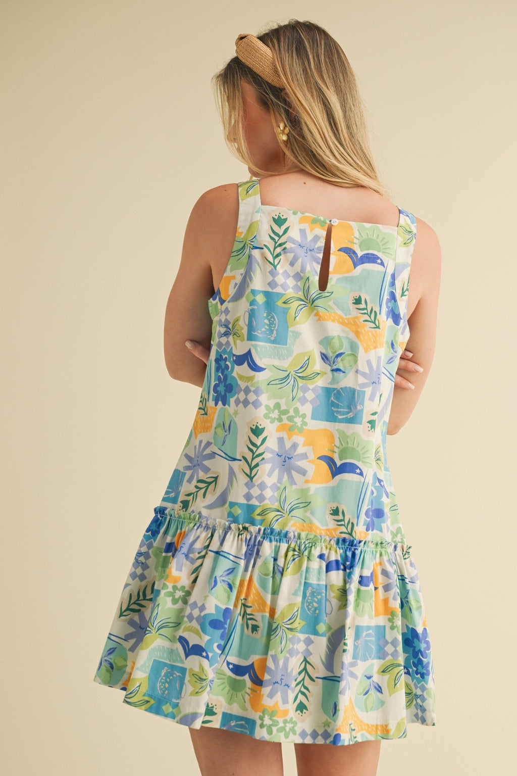 Carrie Coastal Print Dress