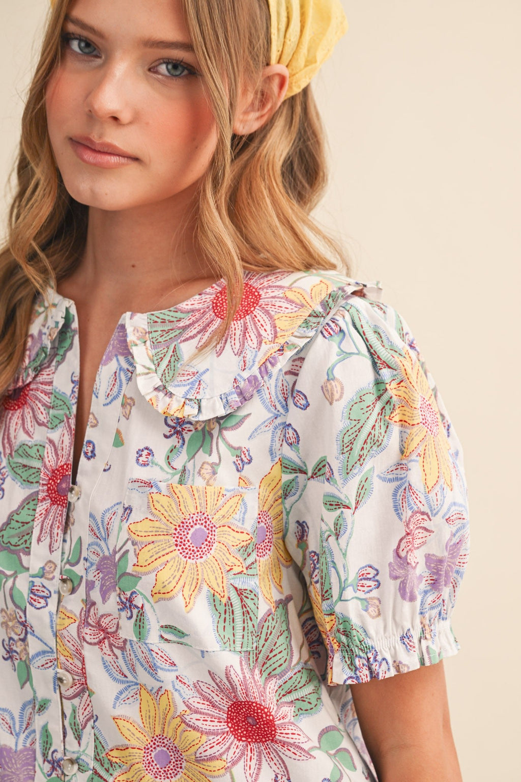 Laura Collar Blouse
