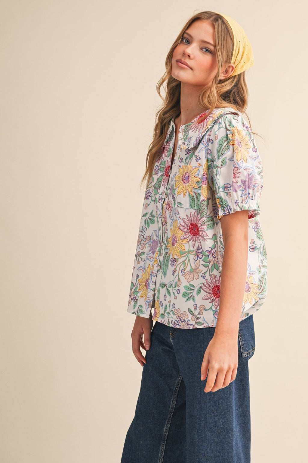 Laura Collar Blouse