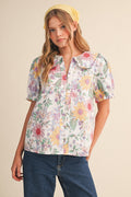 Laura Collar Blouse