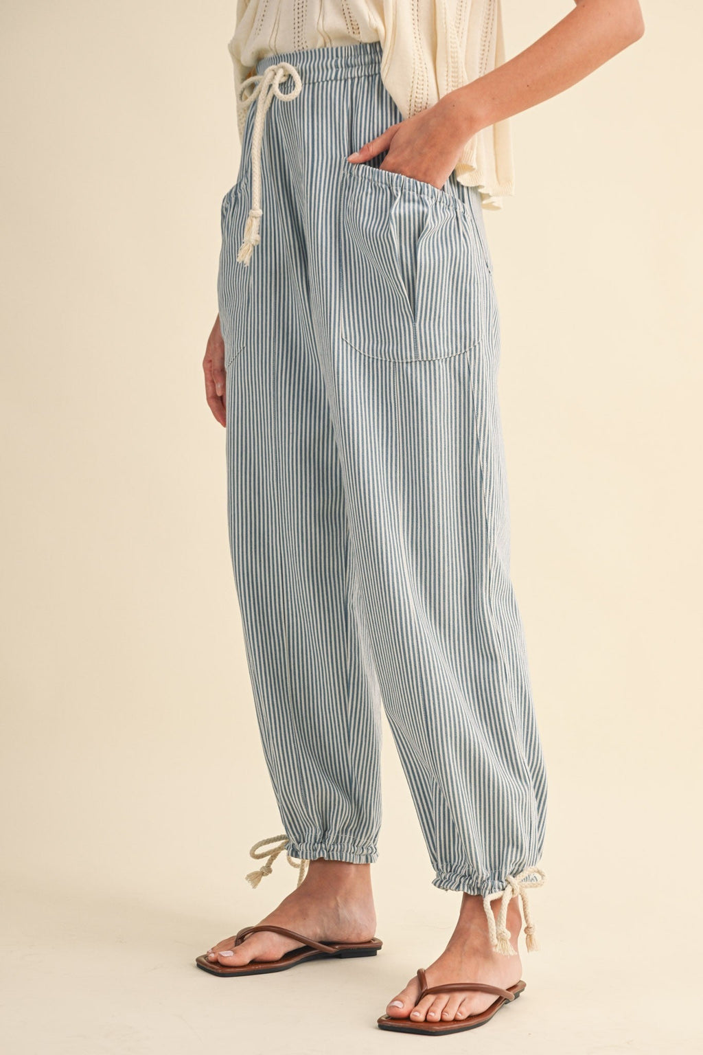 Sally Stripe Denim Pant