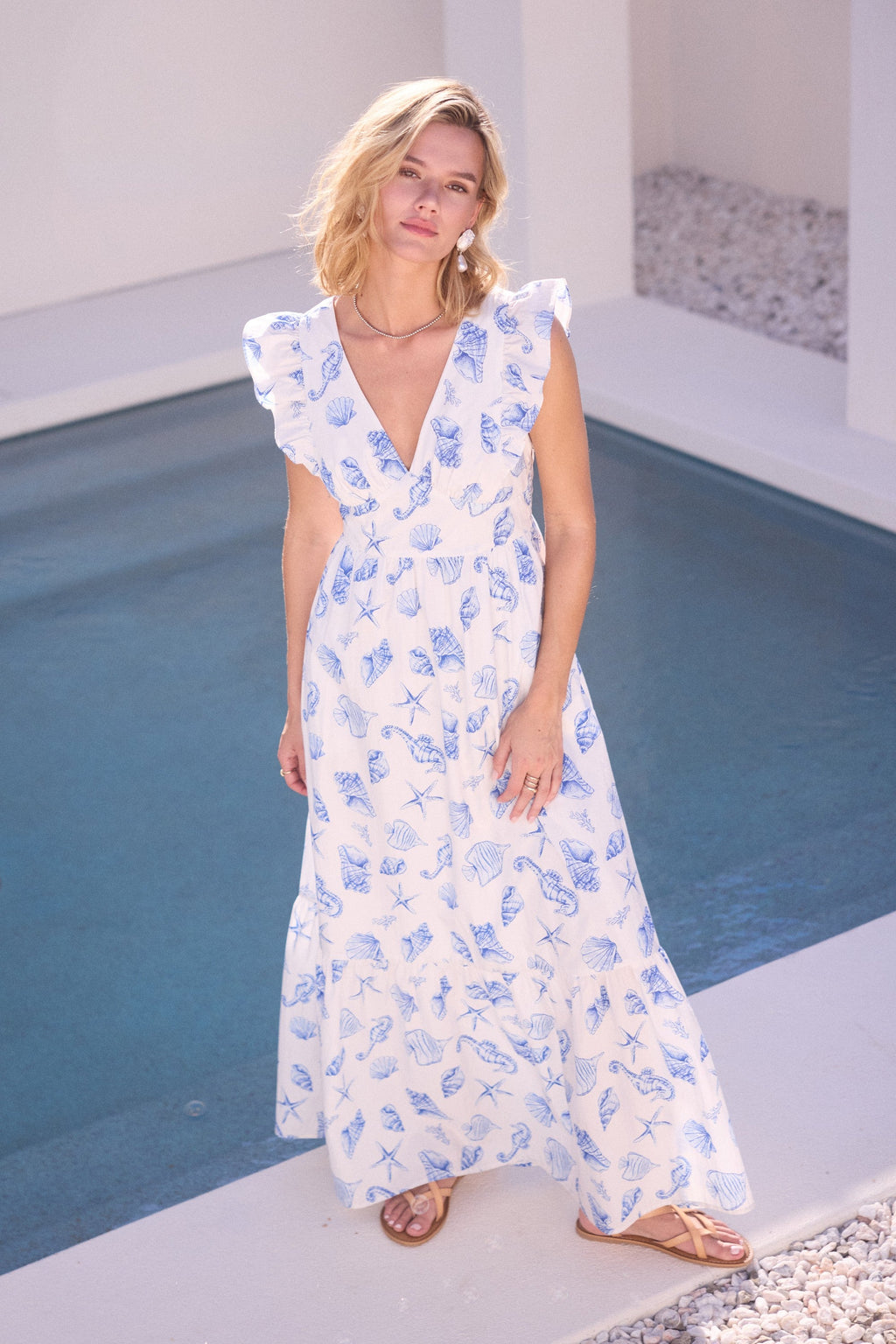 Shelly Seashell Print Sundress