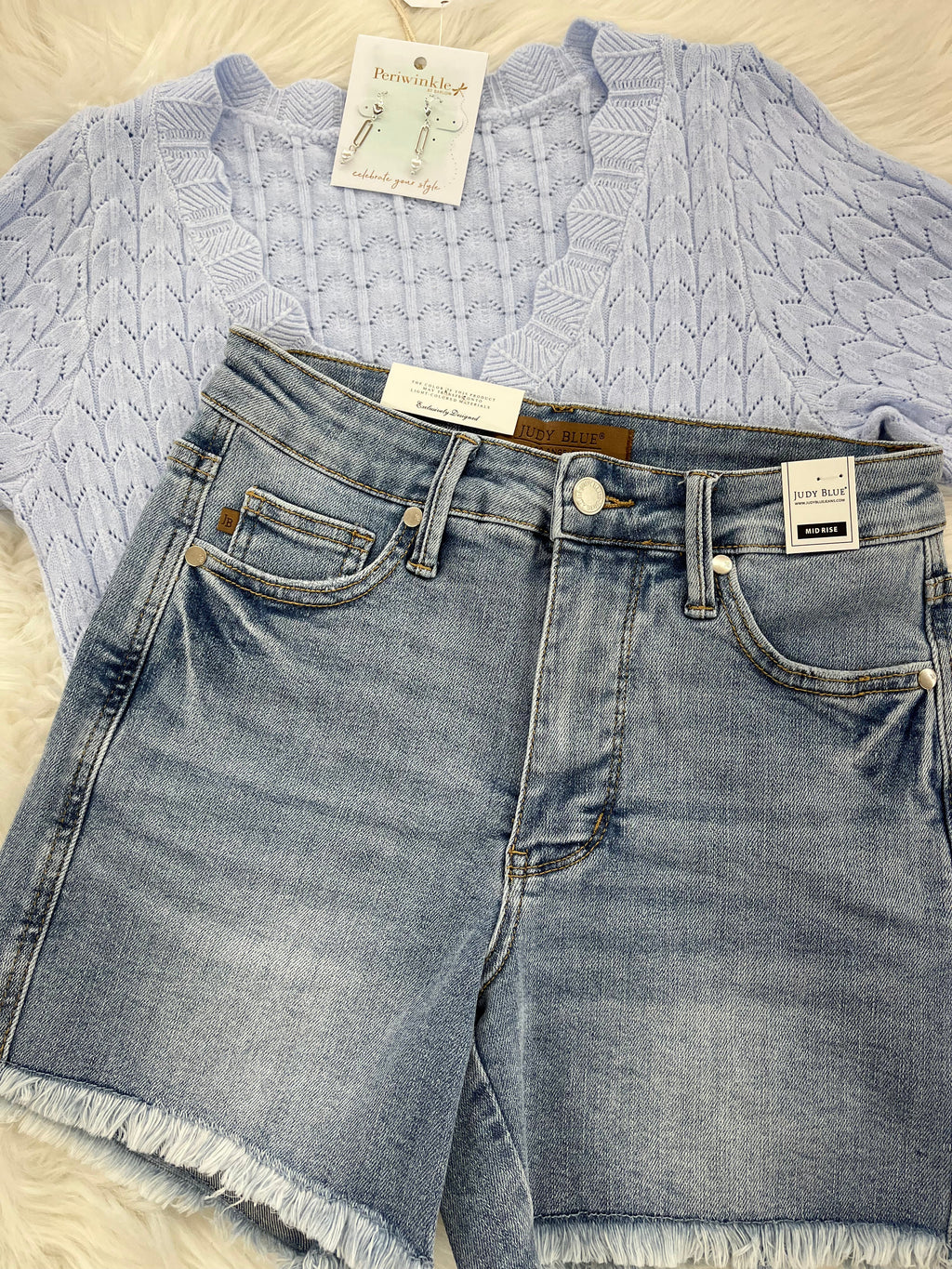 Judy Blue Tummy Control Fray Shorts